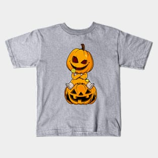 Happy Halloween scary baby pumpkin Kids T-Shirt